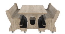 Hoogzit tafel L75 x B80 cm grey craft oak met 2 banken Tangara Groothandel voor de Kinderopvang Kinderdagverblijfinrichting3